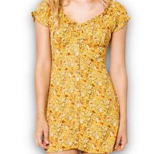 Tilly’s Sky and Sparrow Floral Button up Mini Dress